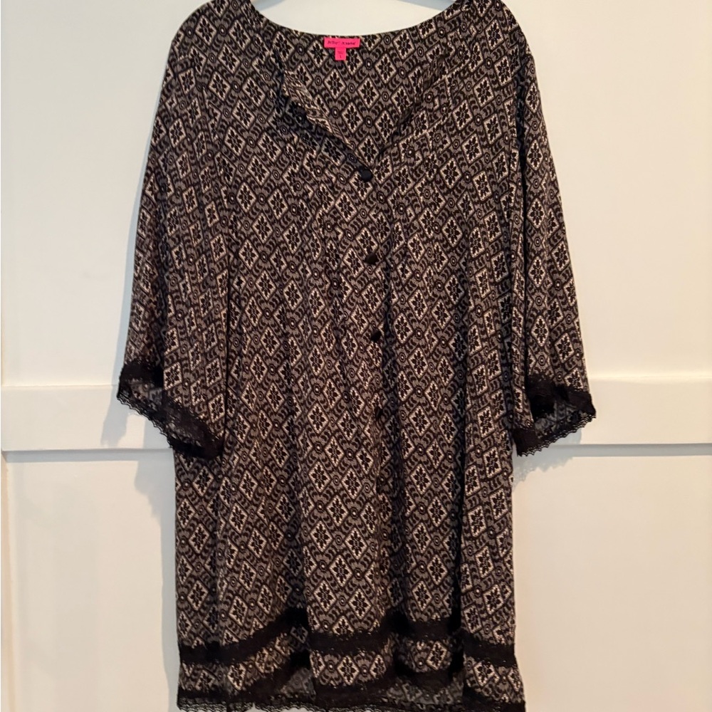 Betsey Johnson Black and White Patterned Mini Dress